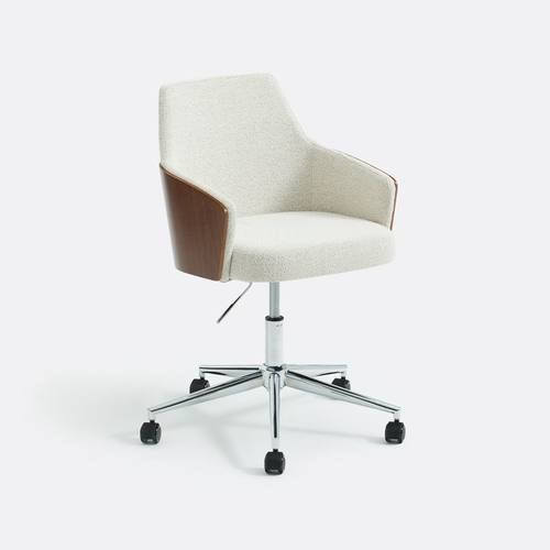 Fauteuil De Bureau Rotatif Tissu Bouclette, Jael