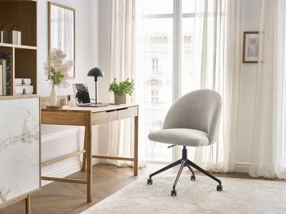 Chaise de bureau Lalie, tissu texturé