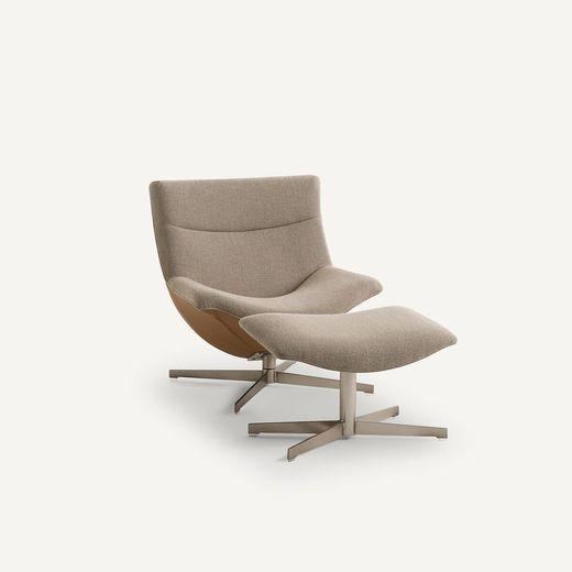 Fauteuil Relax Pivotant Et Son Repose-pieds Wesley