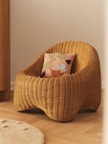 Fauteuil pour enfant en rotin tressé naturel Willora - Ferm Living