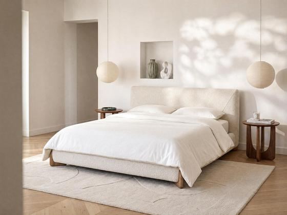 Lit Gamura, bouclette, 160 + matelas
