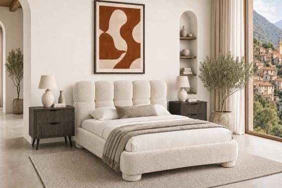 Lit coffre Pigna, beige