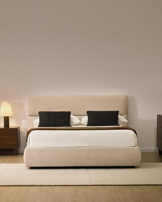 Lit coffre déhoussable Dafra, chenille