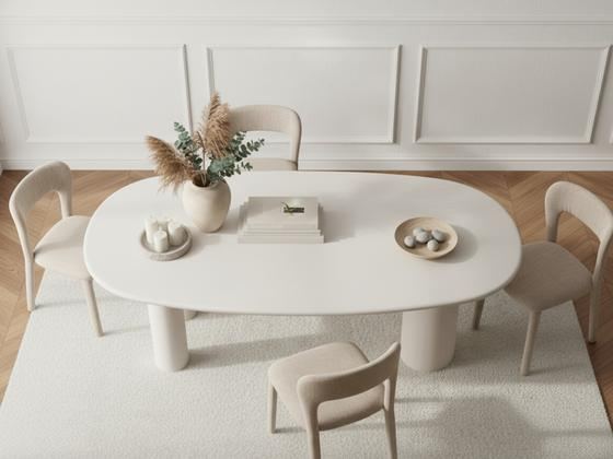 Table Constance, effet béton, 200 cm