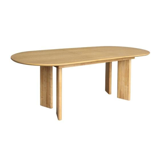 Table extensible hévéa & chêne, 6-8
