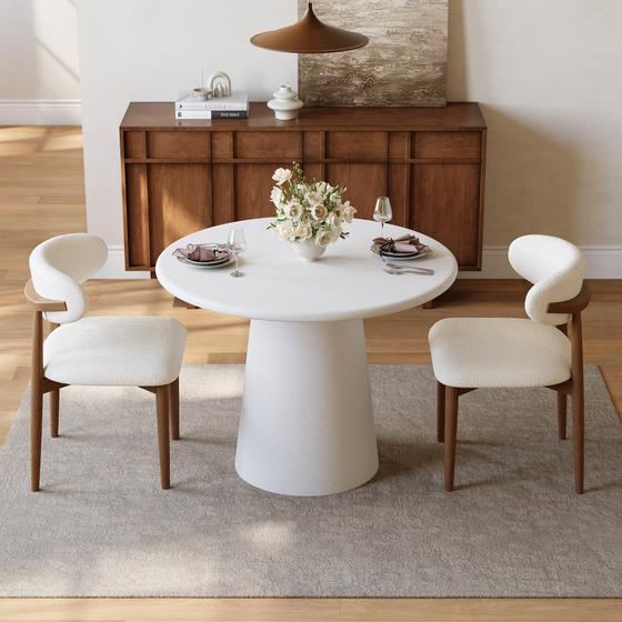 Table ronde fibre de verre, 81 cm