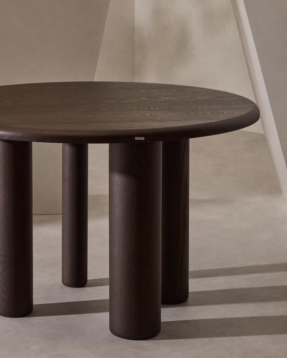 Table ronde Mailen, frêne foncé, Ø120