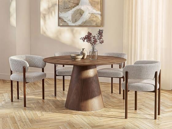 Table ronde Antaliza, noyer, 4 pers.